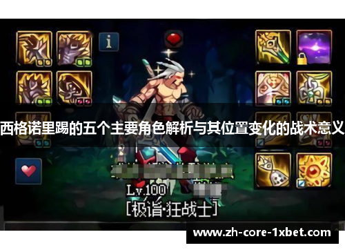 西格诺里踢的五个主要角色解析与其位置变化的战术意义